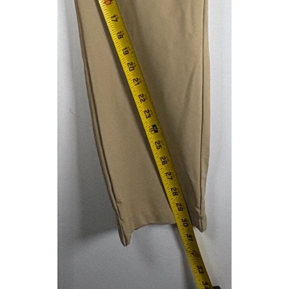 Birdie Bound Mens Golf Pants Beige Tie‎ Front Lightweight Sz Med Spandex Blend